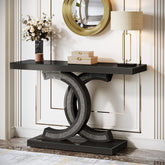 39” Console Table, Modern Sofa Table Entryway Table with Geometric Base 3