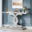 39” Console Table, Modern Sofa Table Entryway Table with Geometric Base